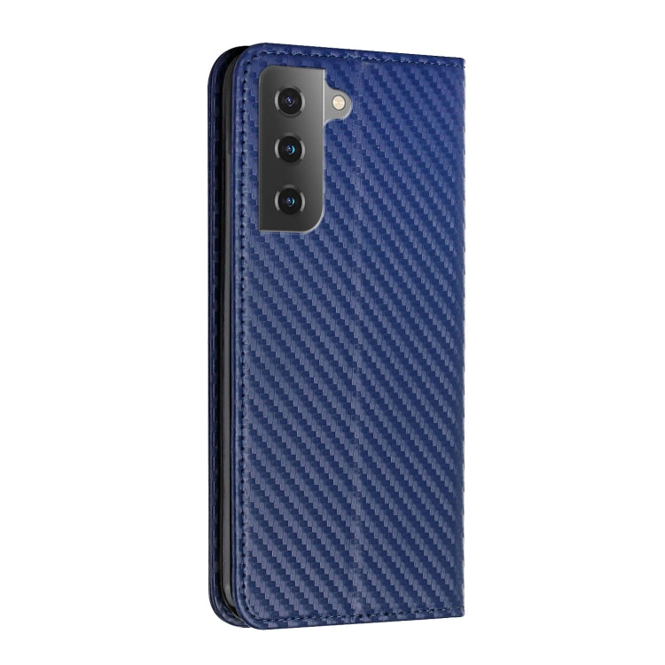 For Samsung Galaxy S23+ 5G Carbon Fiber Texture Magnetic Flip Leather Phone Case
