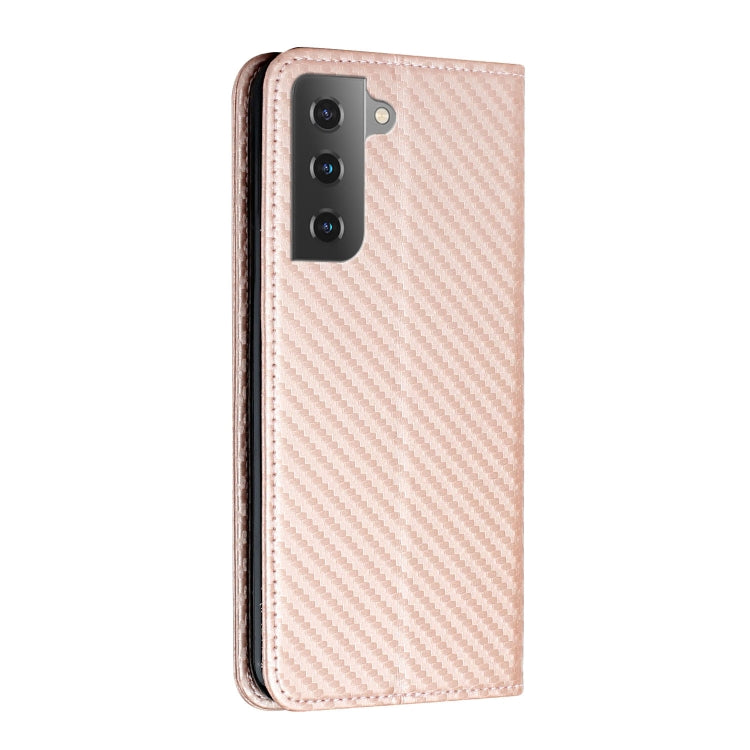 For Samsung Galaxy S23+ 5G Carbon Fiber Texture Magnetic Flip Leather Phone Case