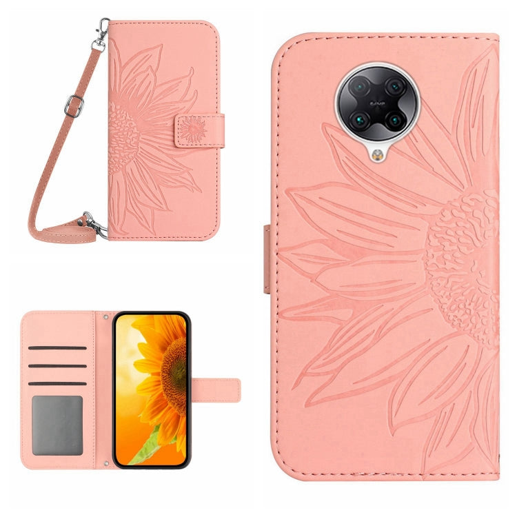 For Xiaomi Redmi K30 Pro / Poco F2 Pro Skin Feel Sun Flower Pattern Flip Leather Phone Case with Lanyard
