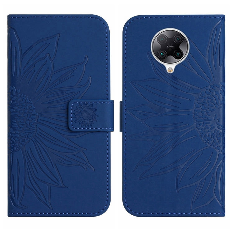 For Xiaomi Redmi K30 Pro / Poco F2 Pro Skin Feel Sun Flower Pattern Flip Leather Phone Case with Lanyard