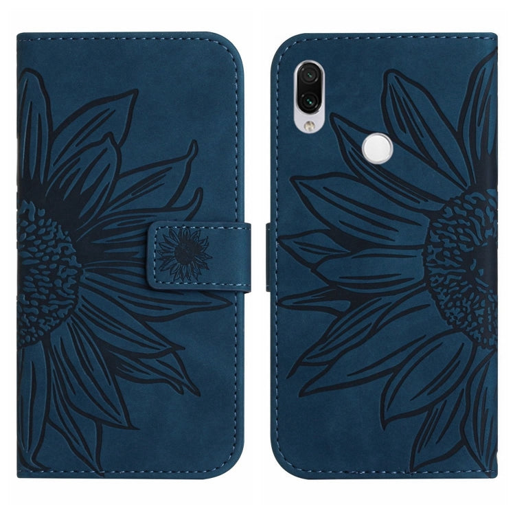 For Xiaomi Redmi Note 7 / Note 7S / Note 7 Pro Skin Feel Sun Flower Pattern Flip Leather Phone Case with Lanyard