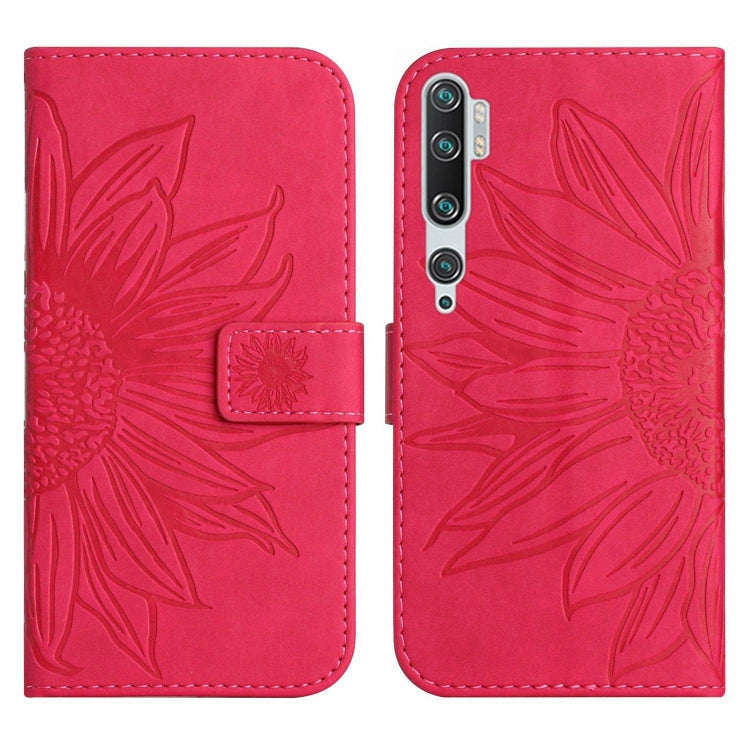 For Xiaomi Mi Note 10 / Note 10 Pro / CC9 Pro Skin Feel Sun Flower Pattern Flip Leather Phone Case with Lanyard