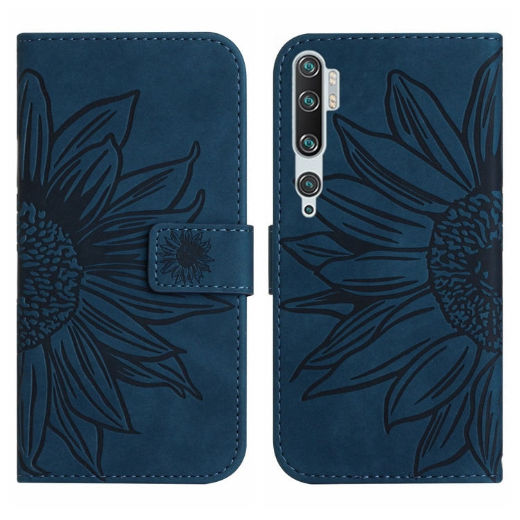 For Xiaomi Mi Note 10 / Note 10 Pro / CC9 Pro Skin Feel Sun Flower Pattern Flip Leather Phone Case with Lanyard