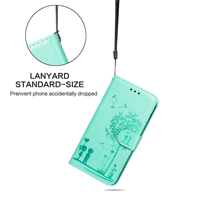 For iPhone 14 / 13 Dandelion Embossing Flip Leather Phone Case