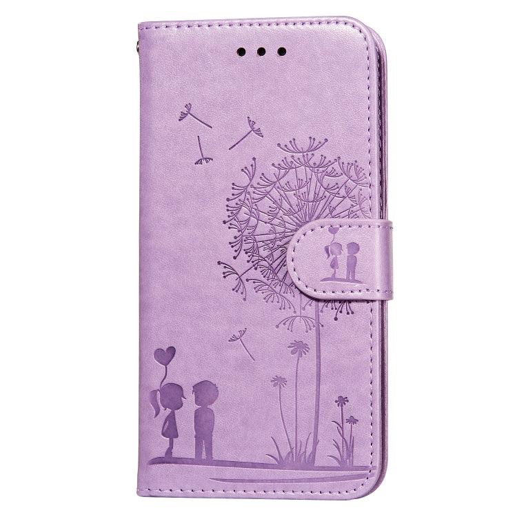 For iPhone 14 / 13 Dandelion Embossing Flip Leather Phone Case
