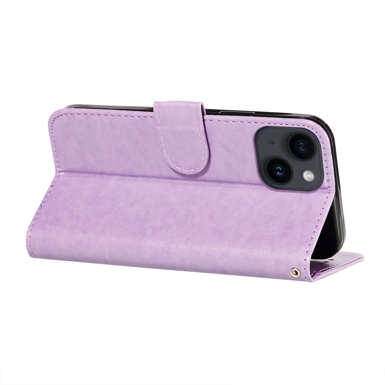 For iPhone 14 / 13 Dandelion Embossing Flip Leather Phone Case