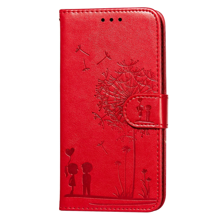 For iPone 14 Plus Dandelion Embossing Flip Leather Phone Case