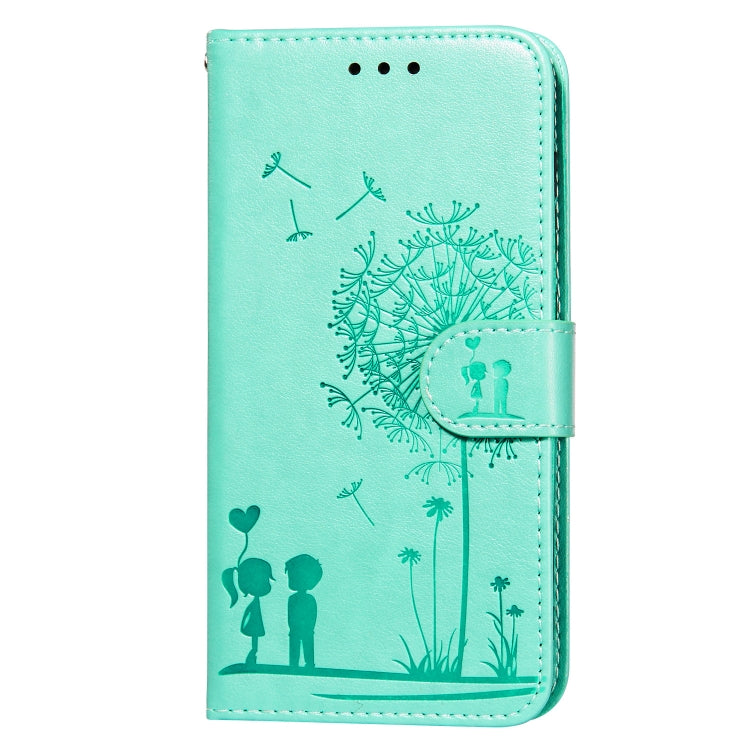 For iPone 14 Plus Dandelion Embossing Flip Leather Phone Case