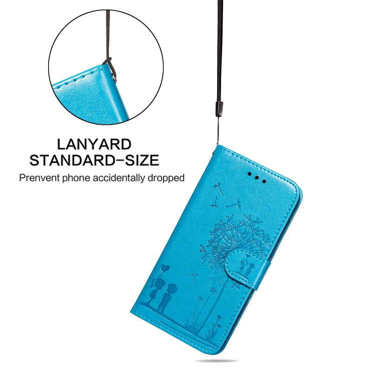 For iPhone 14 Pro Dandelion Embossing Flip Leather Phone Case