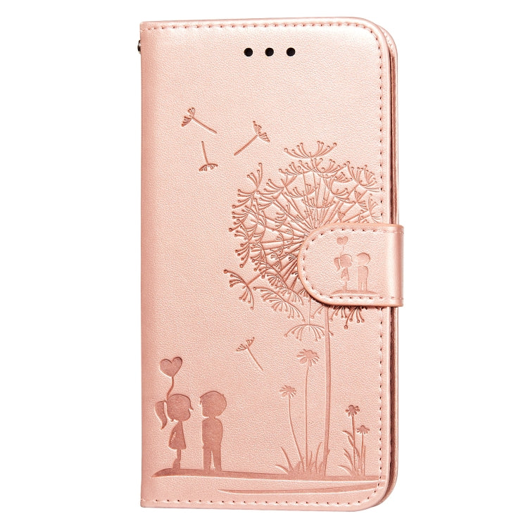 For iPhone 14 Pro Max Dandelion Embossing Flip Leather Phone Case
