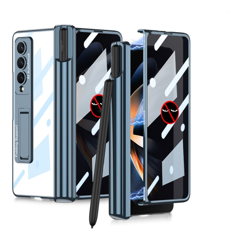 For Samsung Galaxy Z Fold4 GKK Integrated Magnetic Folding Phantom Privacy Phone Case with Pen Holder