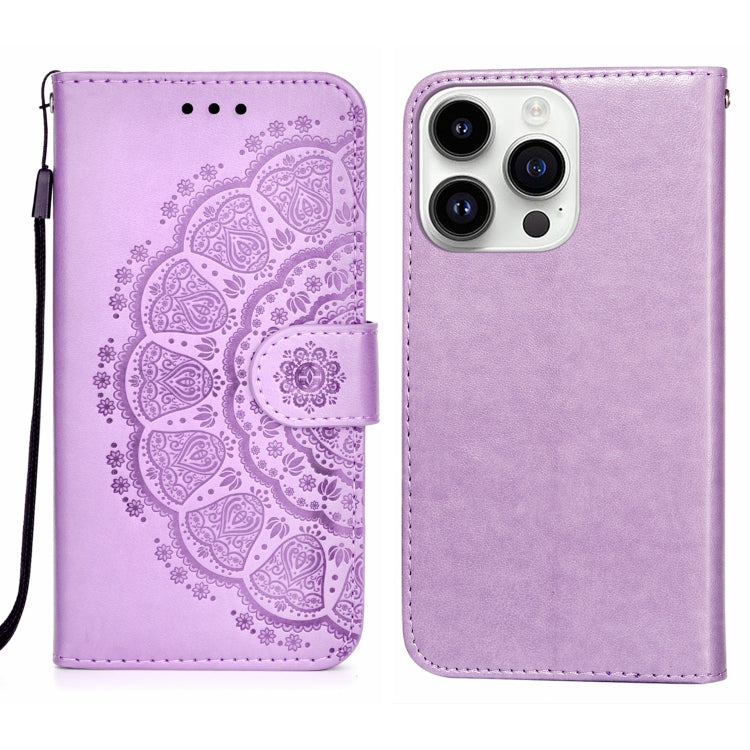 For iPhone 14 Pro Max Totems Embossing Flip Leather Phone Case