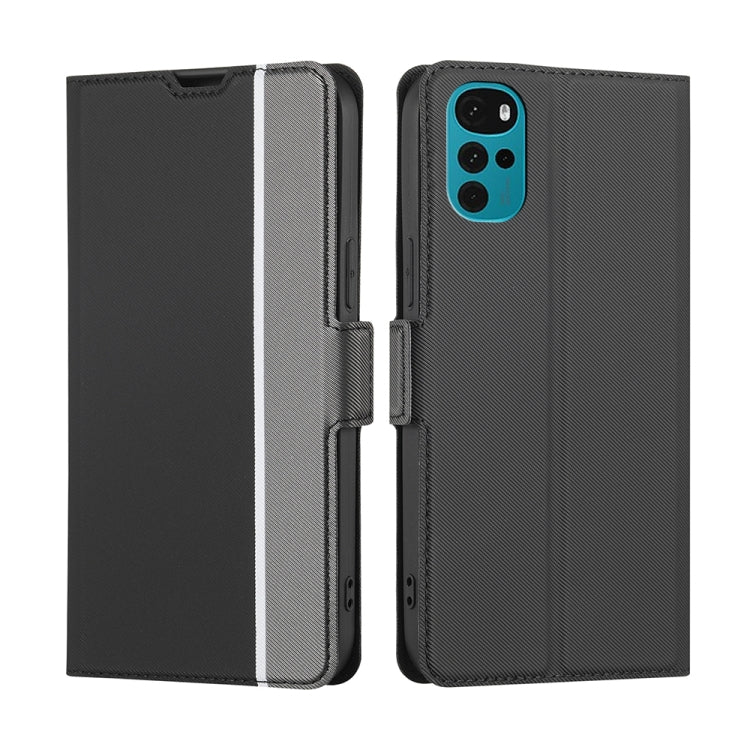 For Motorola Moto E32 India/E22s 4G Global Twill Texture Side Buckle Leather Phone Case