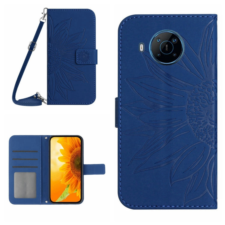 For Nokia X100 Skin Feel Sun Flower Pattern Flip Leather Phone Case with Lanyard