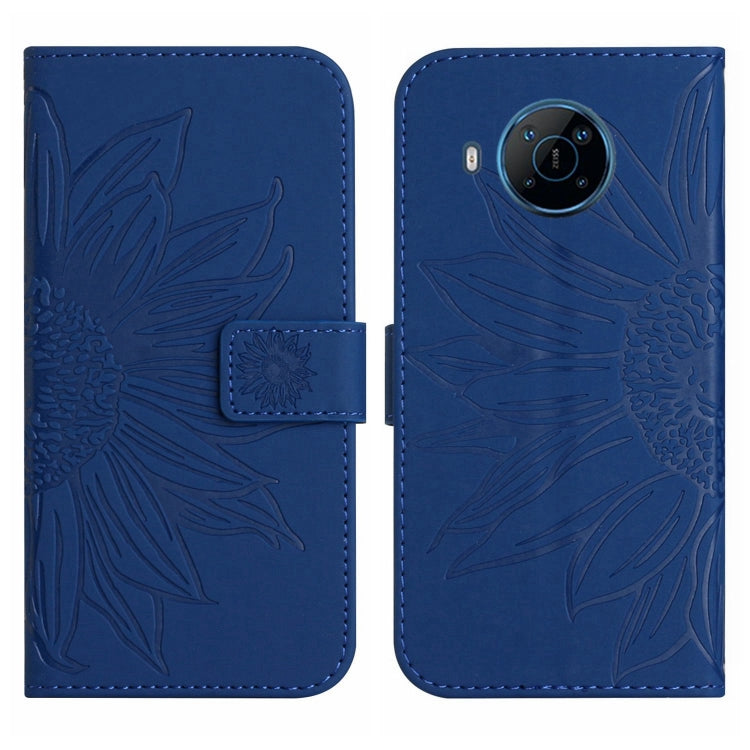 For Nokia X100 Skin Feel Sun Flower Pattern Flip Leather Phone Case with Lanyard