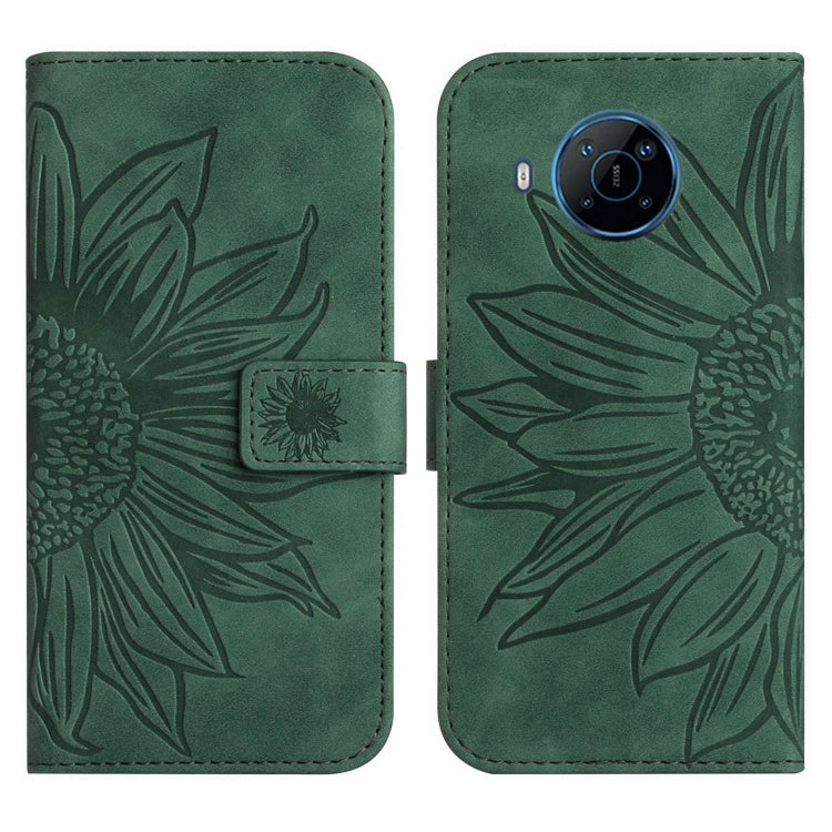 For Nokia X100 Skin Feel Sun Flower Pattern Flip Leather Phone Case with Lanyard
