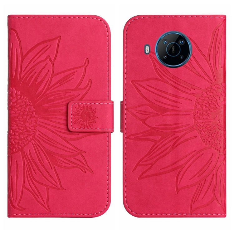 For Nokia X100 Skin Feel Sun Flower Pattern Flip Leather Phone Case with Lanyard