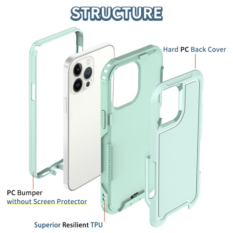 For iPhone 13 Pro Max 3 in 1 PC + TPU Shockproof Phone Case