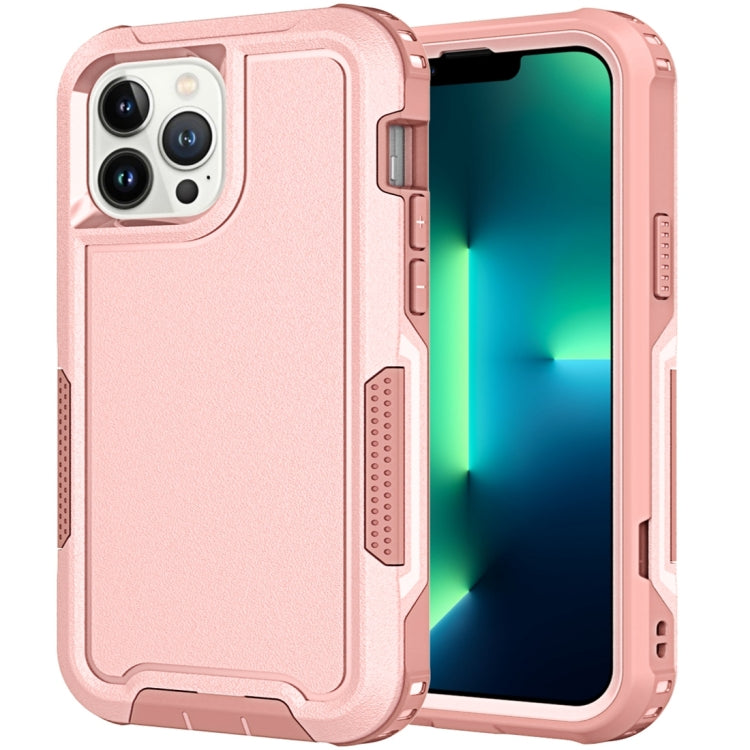 For iPhone 13 Pro Max 3 in 1 PC + TPU Shockproof Phone Case