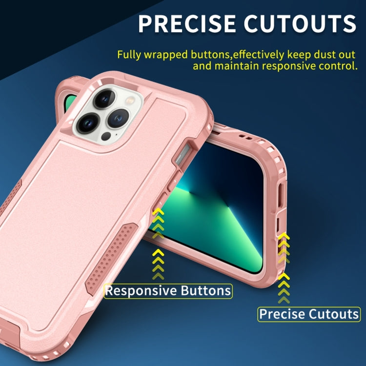 For iPhone 13 Pro Max 3 in 1 PC + TPU Shockproof Phone Case