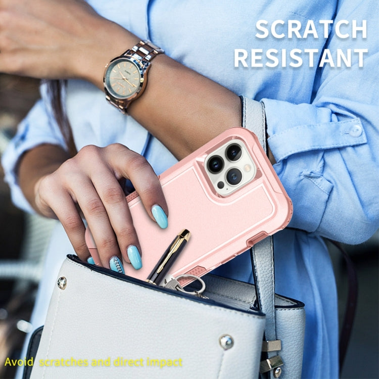 For iPhone 13 Pro Max 3 in 1 PC + TPU Shockproof Phone Case