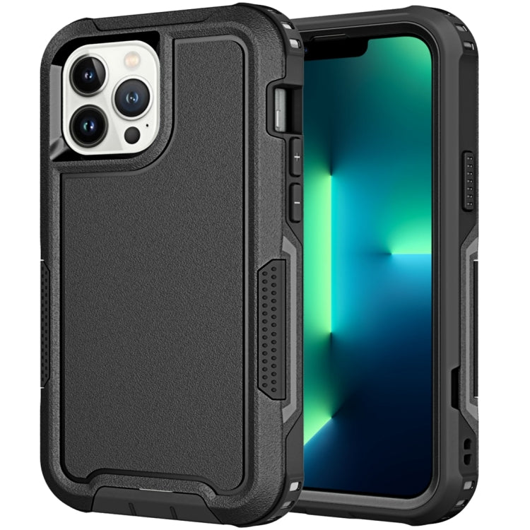 For iPhone 13 Pro Max 3 in 1 PC + TPU Shockproof Phone Case