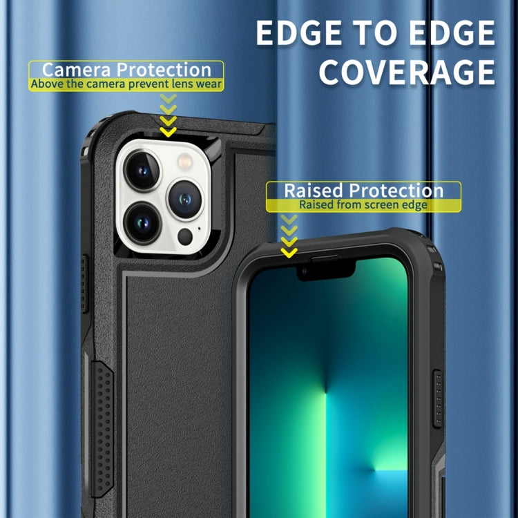 For iPhone 13 Pro Max 3 in 1 PC + TPU Shockproof Phone Case