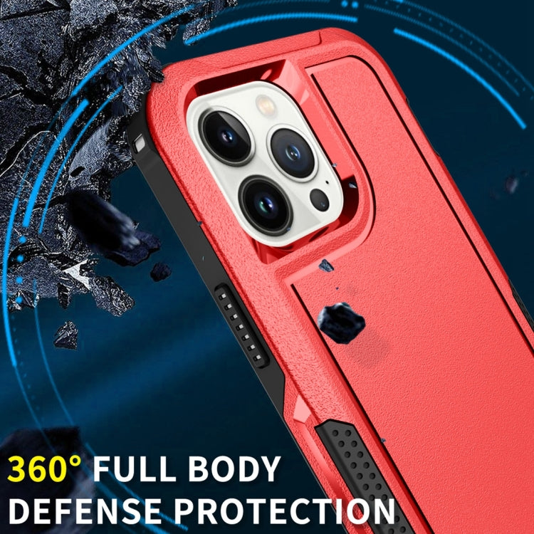 For iPhone 13 Pro Max 3 in 1 PC + TPU Shockproof Phone Case