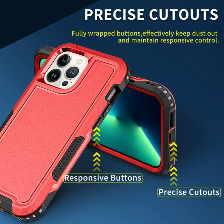 For iPhone 13 Pro Max 3 in 1 PC + TPU Shockproof Phone Case
