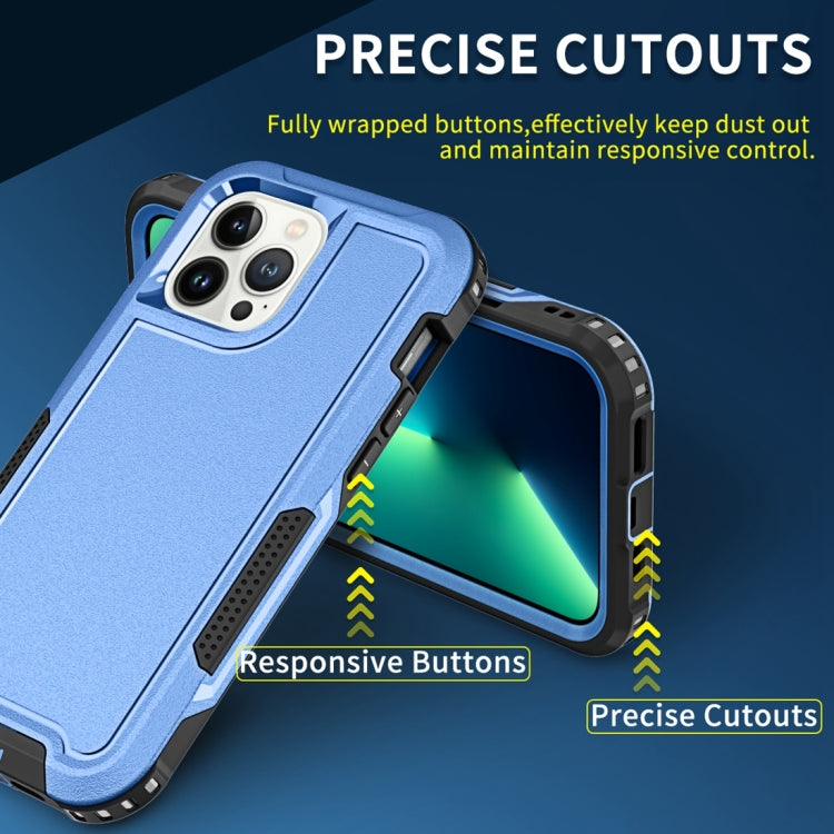 For iPhone 13 Pro Max 3 in 1 PC + TPU Shockproof Phone Case