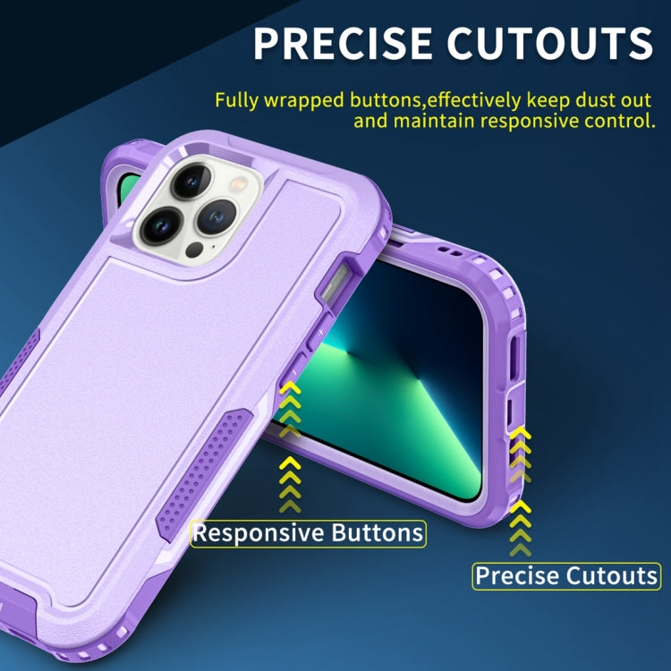 For iPhone 13 Pro Max 3 in 1 PC + TPU Shockproof Phone Case