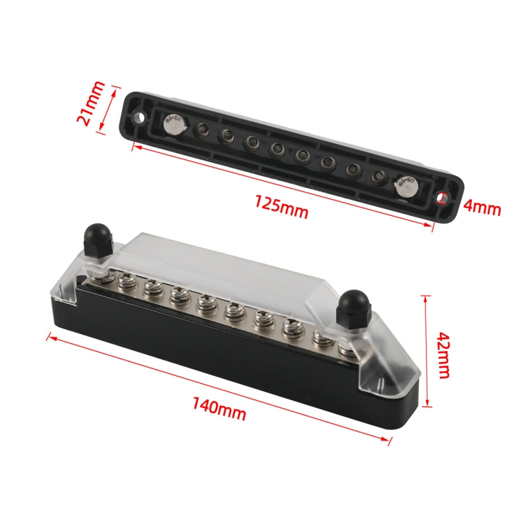 8 Way Power Distribution Block Terminal Studs with 2 Fixing Screws
