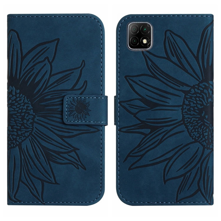 For Wiko T3 Skin Feel Sun Flower Pattern Flip Leather Phone Case with Lanyard