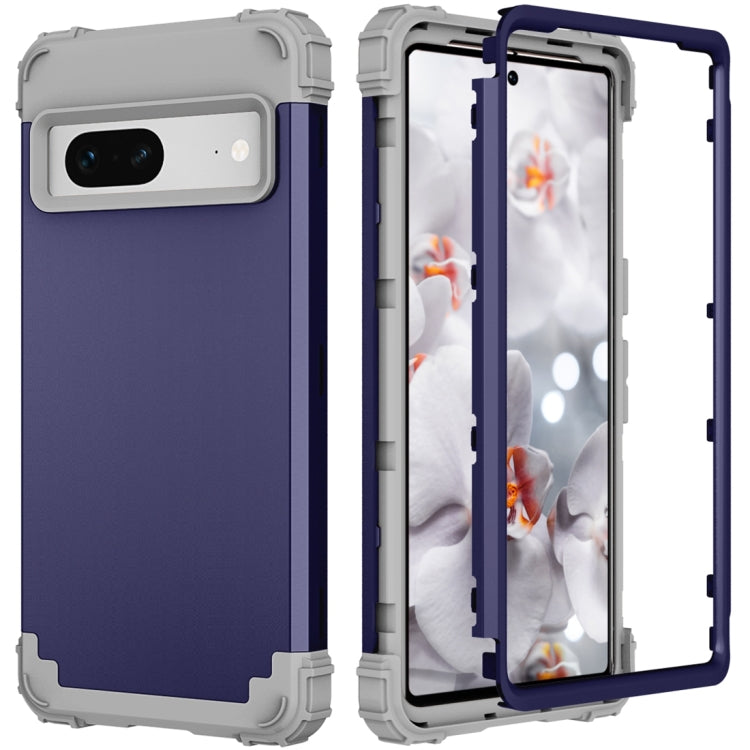 For Google Pixel 7 5G 3 in 1 Shockproof PC + Silicone Protective Phone Case