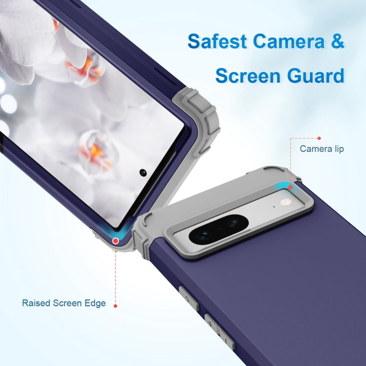 For Google Pixel 7 5G 3 in 1 Shockproof PC + Silicone Protective Phone Case