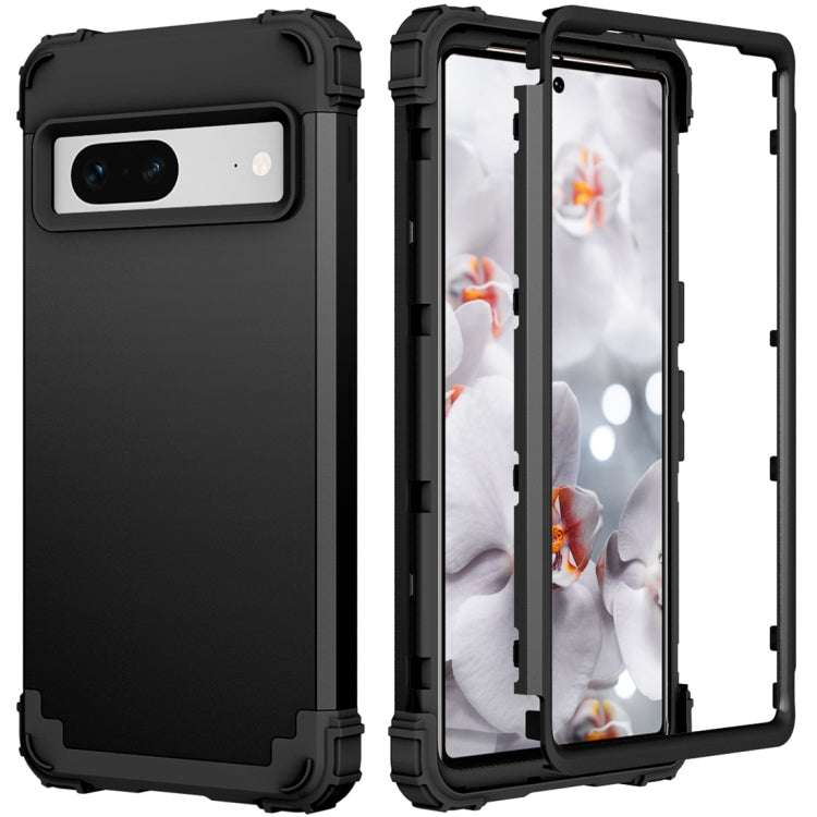 For Google Pixel 7 5G 3 in 1 Shockproof PC + Silicone Protective Phone Case