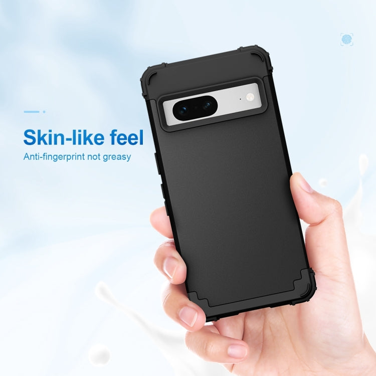 For Google Pixel 7 5G 3 in 1 Shockproof PC + Silicone Protective Phone Case