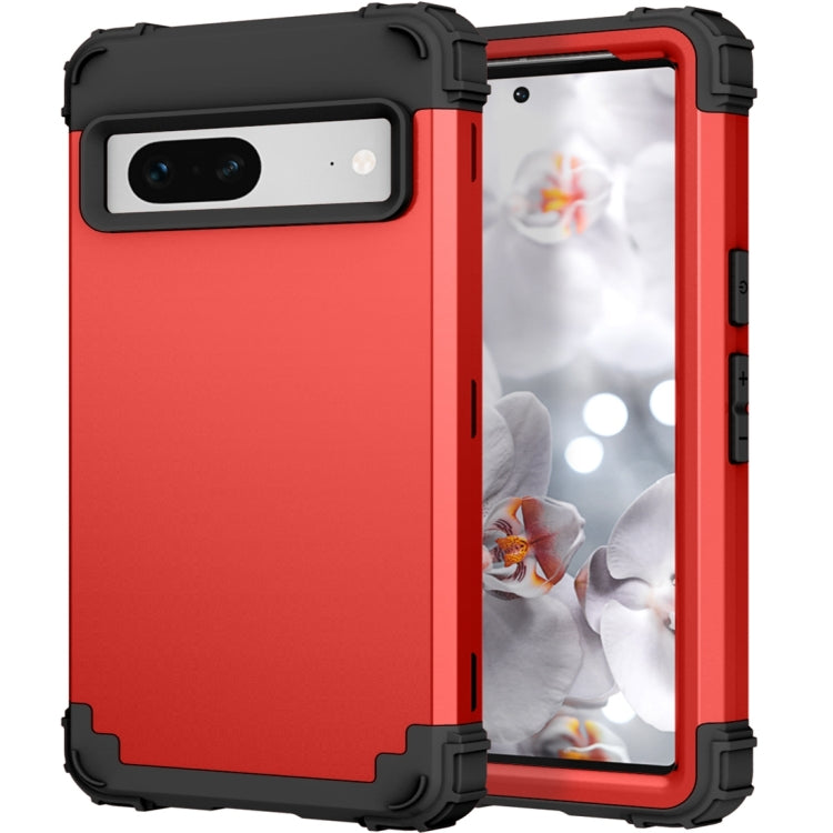 For Google Pixel 7 5G 3 in 1 Shockproof PC + Silicone Protective Phone Case