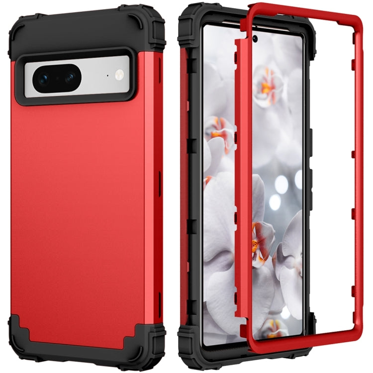 For Google Pixel 7 5G 3 in 1 Shockproof PC + Silicone Protective Phone Case