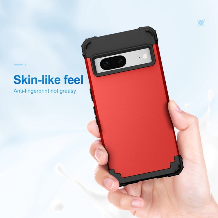 For Google Pixel 7 5G 3 in 1 Shockproof PC + Silicone Protective Phone Case