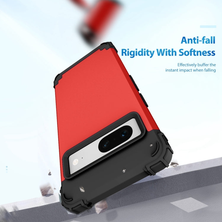 For Google Pixel 7 5G 3 in 1 Shockproof PC + Silicone Protective Phone Case