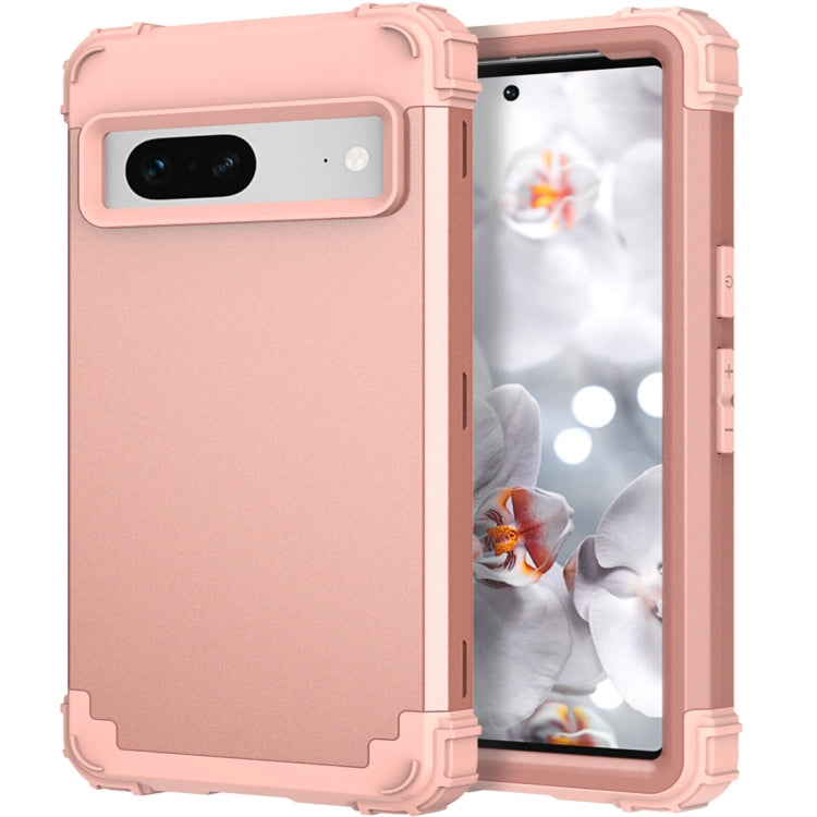 For Google Pixel 7 5G 3 in 1 Shockproof PC + Silicone Protective Phone Case