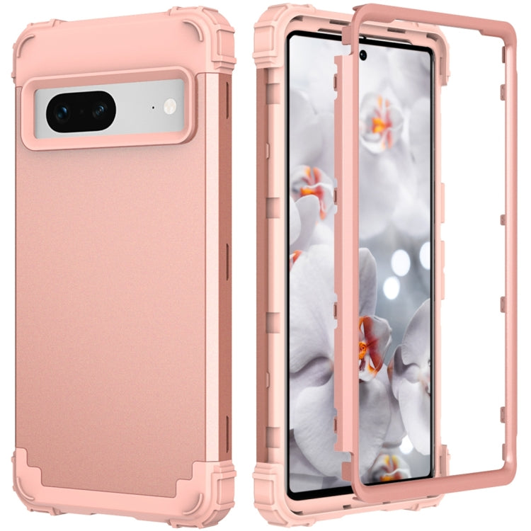 For Google Pixel 7 5G 3 in 1 Shockproof PC + Silicone Protective Phone Case