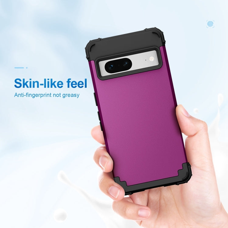 For Google Pixel 7 5G 3 in 1 Shockproof PC + Silicone Protective Phone Case
