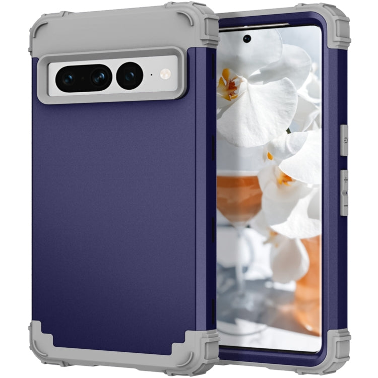 For Google Pixel 7 Pro 5G 3 in 1 Shockproof PC + Silicone Protective Phone Case