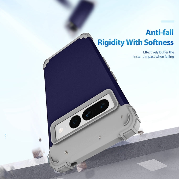 For Google Pixel 7 Pro 5G 3 in 1 Shockproof PC + Silicone Protective Phone Case