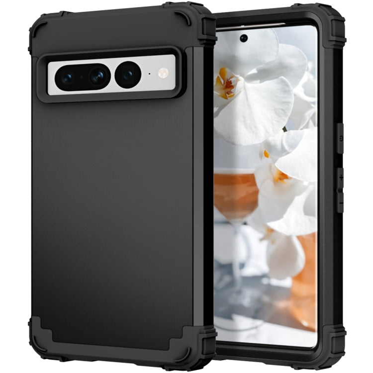 For Google Pixel 7 Pro 5G 3 in 1 Shockproof PC + Silicone Protective Phone Case