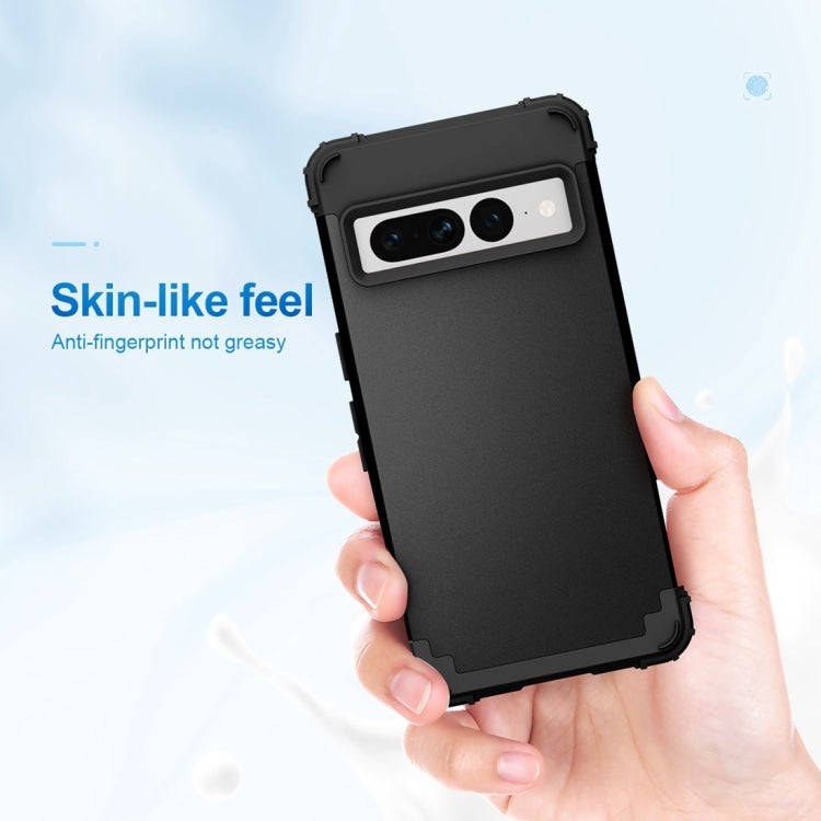 For Google Pixel 7 Pro 5G 3 in 1 Shockproof PC + Silicone Protective Phone Case
