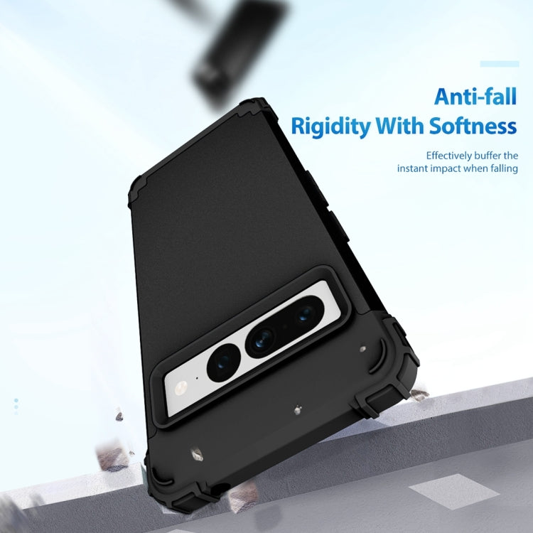 For Google Pixel 7 Pro 5G 3 in 1 Shockproof PC + Silicone Protective Phone Case