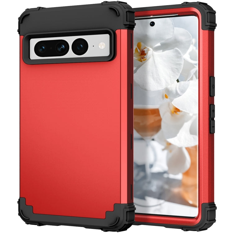 For Google Pixel 7 Pro 5G 3 in 1 Shockproof PC + Silicone Protective Phone Case